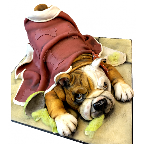 French Bulldog with birthday cake Postcard | Zazzle