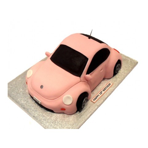 Car Cake Tutorial - VW Beetle - How to make a 3D Car Cake - YouTube