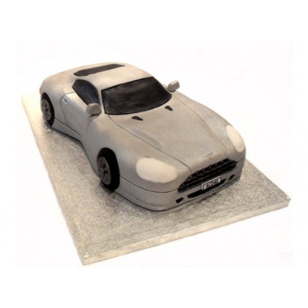 Aston Martin with James Bond birthday cake